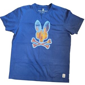 Psycho Bunny Rare Graphic Print Pima Cotton T-Shirt - M (Psycho Bunny - Sz 5)